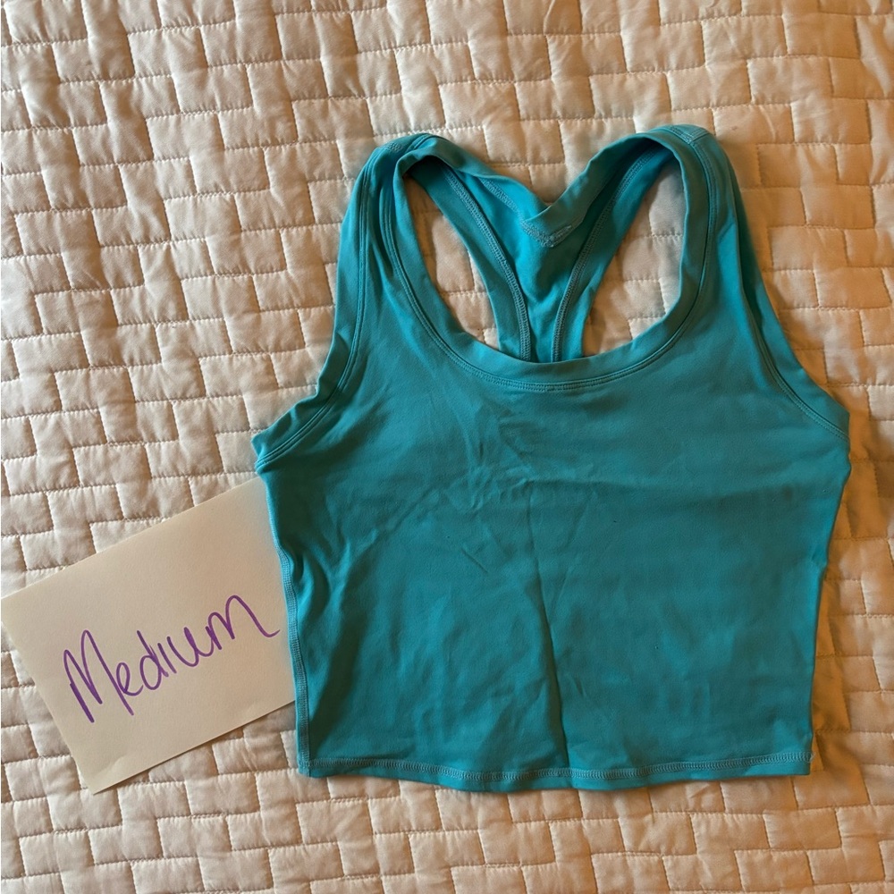 Teal Racerback Crop Top